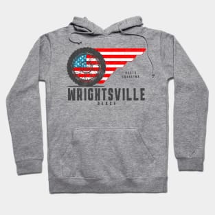 Wrightsville Beach, NC Vacationing Patriotic Wheel Hoodie